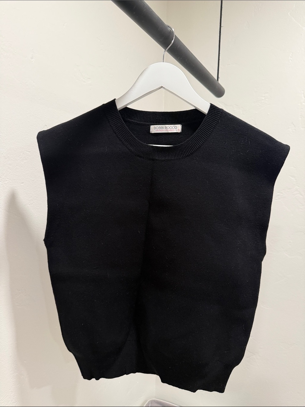 Bobby Rocco Black Sleeveless Knit Top